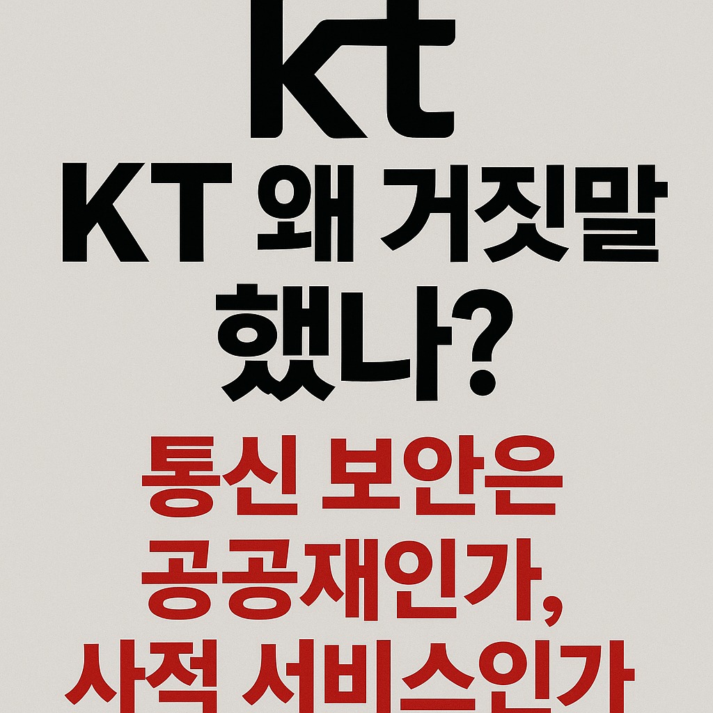 KT 왜 거짓말 했나? — 통신 보안은 공공재인가, 사적 서비스인가 관련된 사진