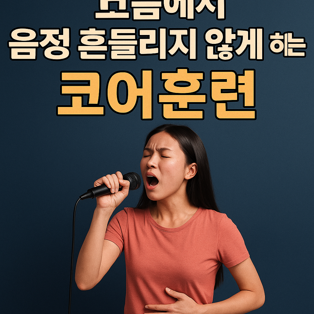 고음에서 음정 흔들리지 않게 하는 코어훈련 사진