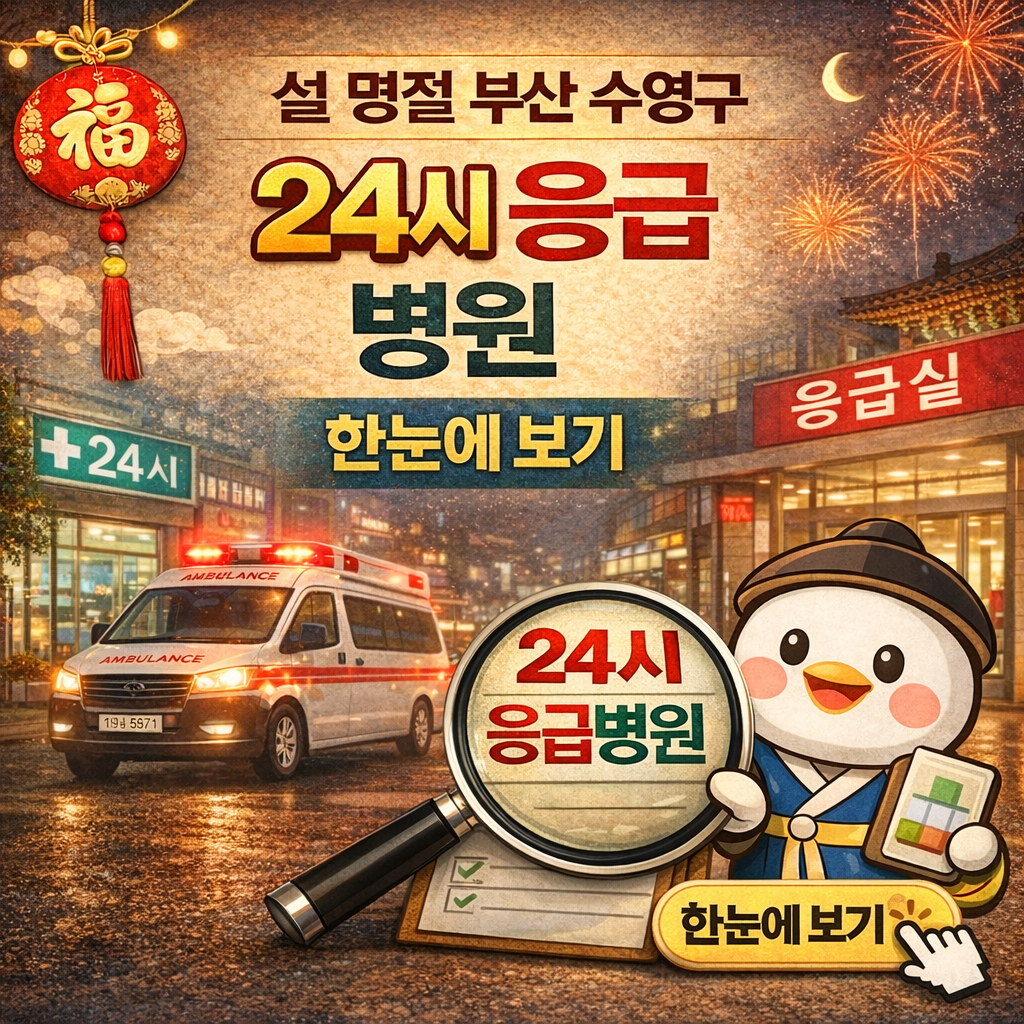 설 명절 부산 수영구 24시 응급병원 한눈에 보기