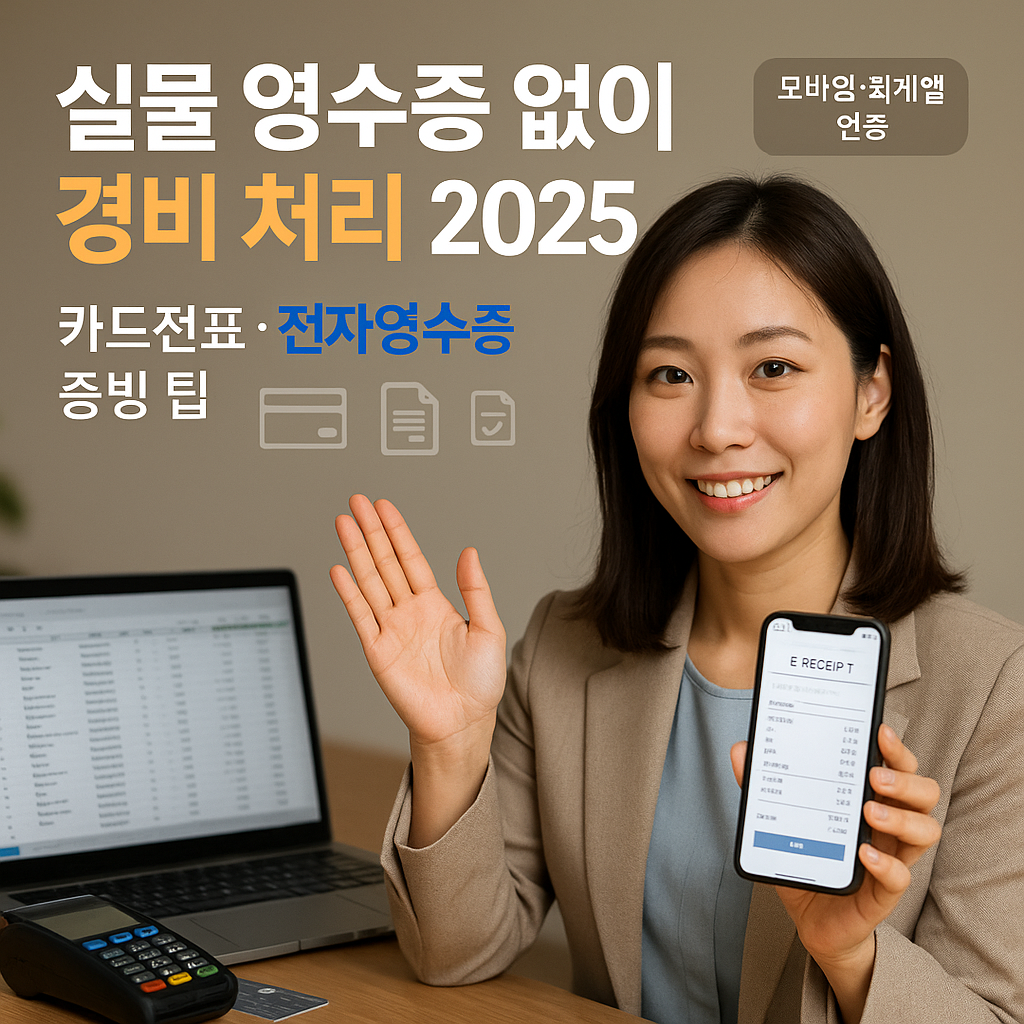 실물 영수증 없이 경비 처리 2025 ｜ 카드전표&middot;전자영수증&middot;증빙 팁