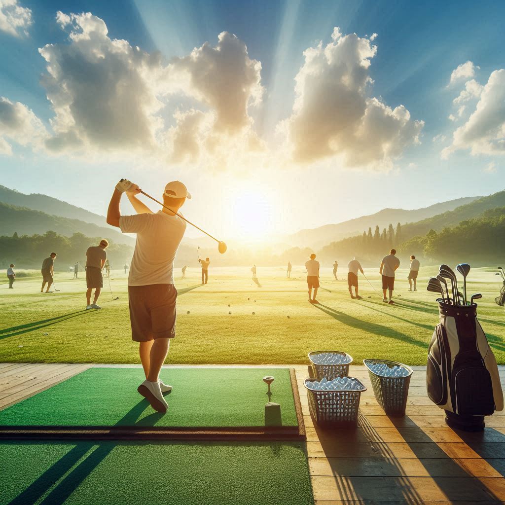 실외골프연습장 배경