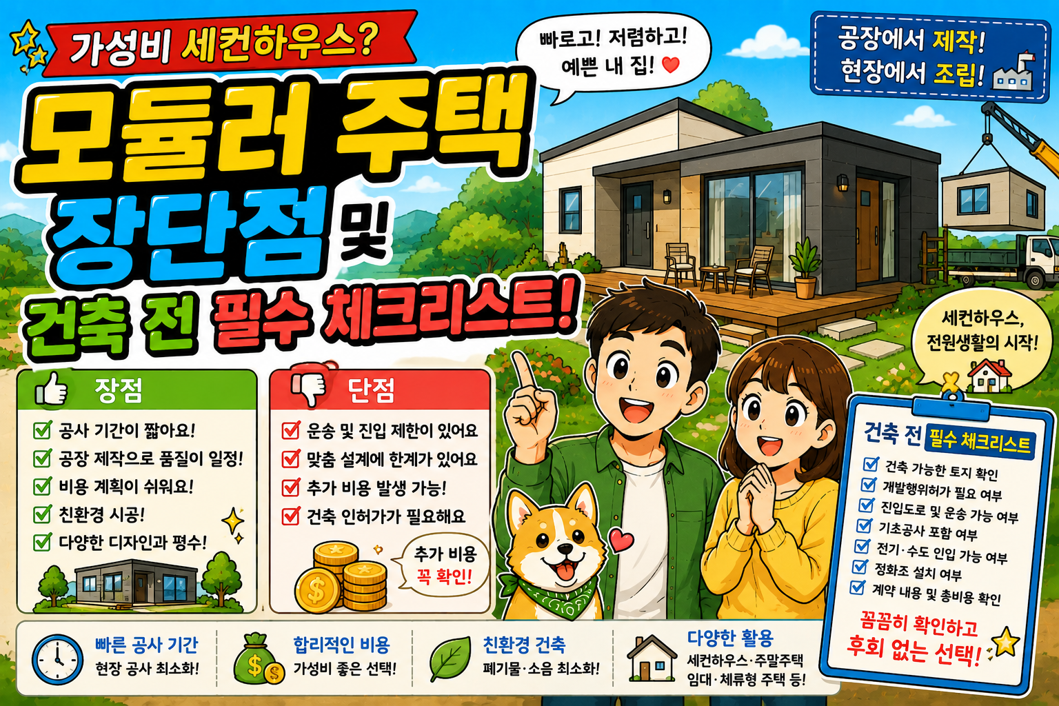 가성비 세컨하우스? 모듈러 주택 장단점 및 건축 전 필수 체크리스트