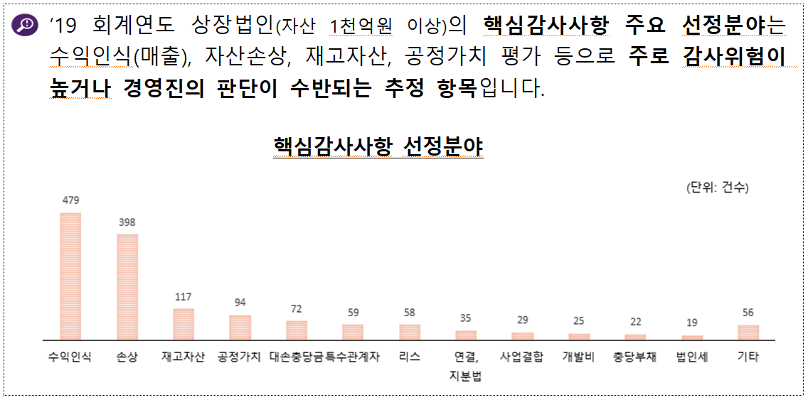 핵심감사사항 선정분야