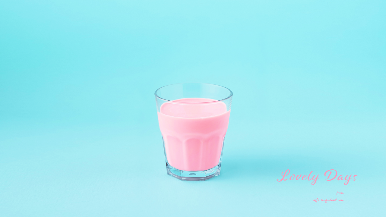 02 핑크색 우유 C - Lovely Days 핑크배경화면
