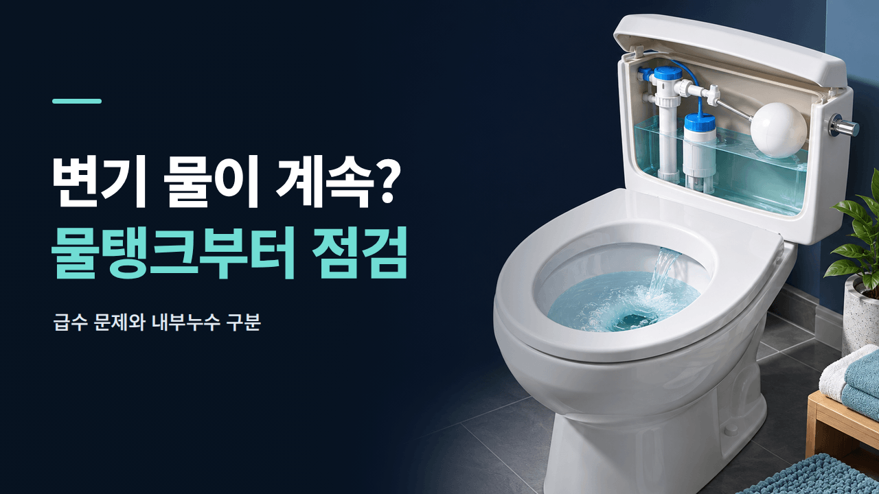 변기 물이 계속 흐를 때 ❘ 물탱크 급수 소리·내부누수 확인 순서