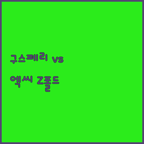 구스페리 vs 엑씨 Z폴드 하드 케이..