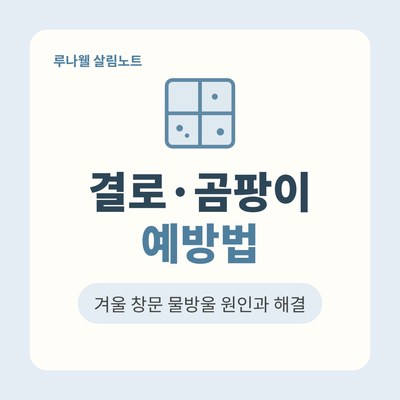 결로 곰팡이 예방법 썸네일