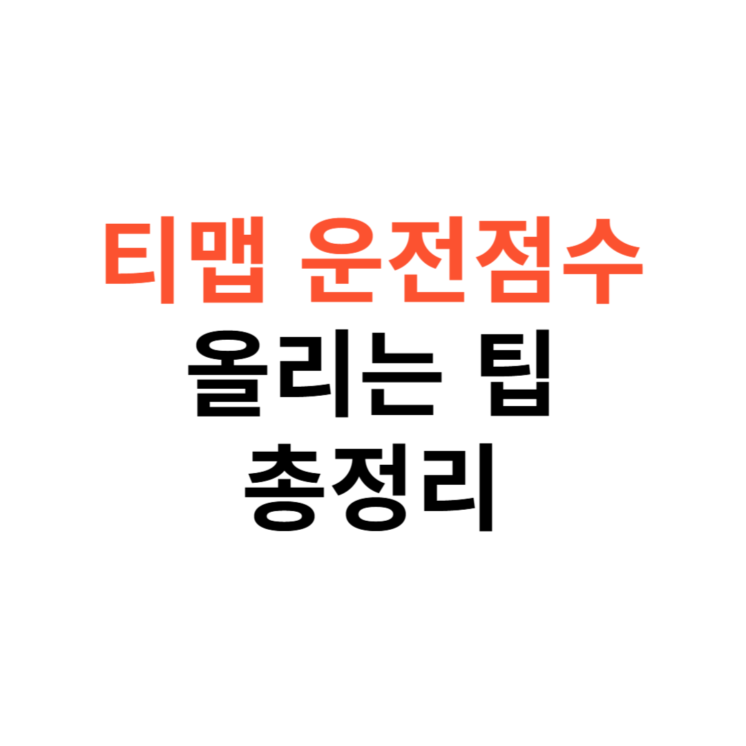 TMAP 티맵 운전점수