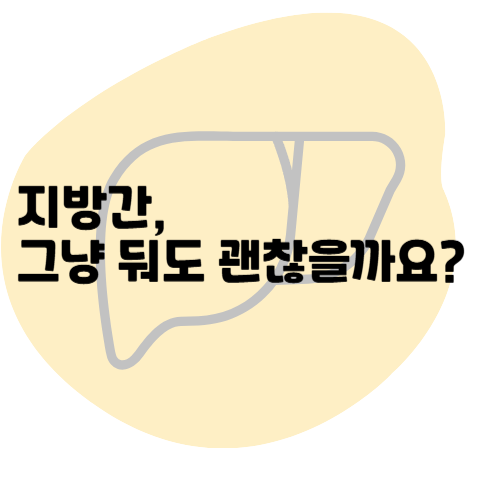 🍳 “지방간, 그냥 둬도 괜찮을까요?”