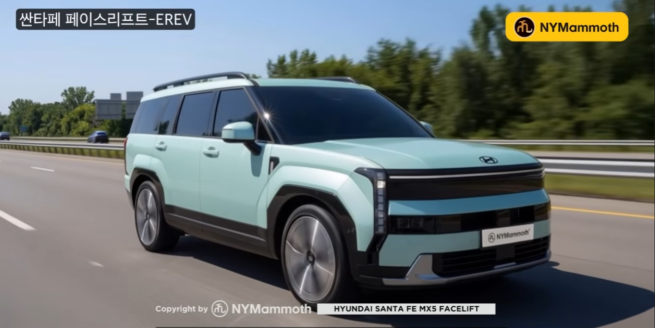 현대자동차 싼타페 페이스리프트 예상도 (출처 : 뉴욕맘모스)