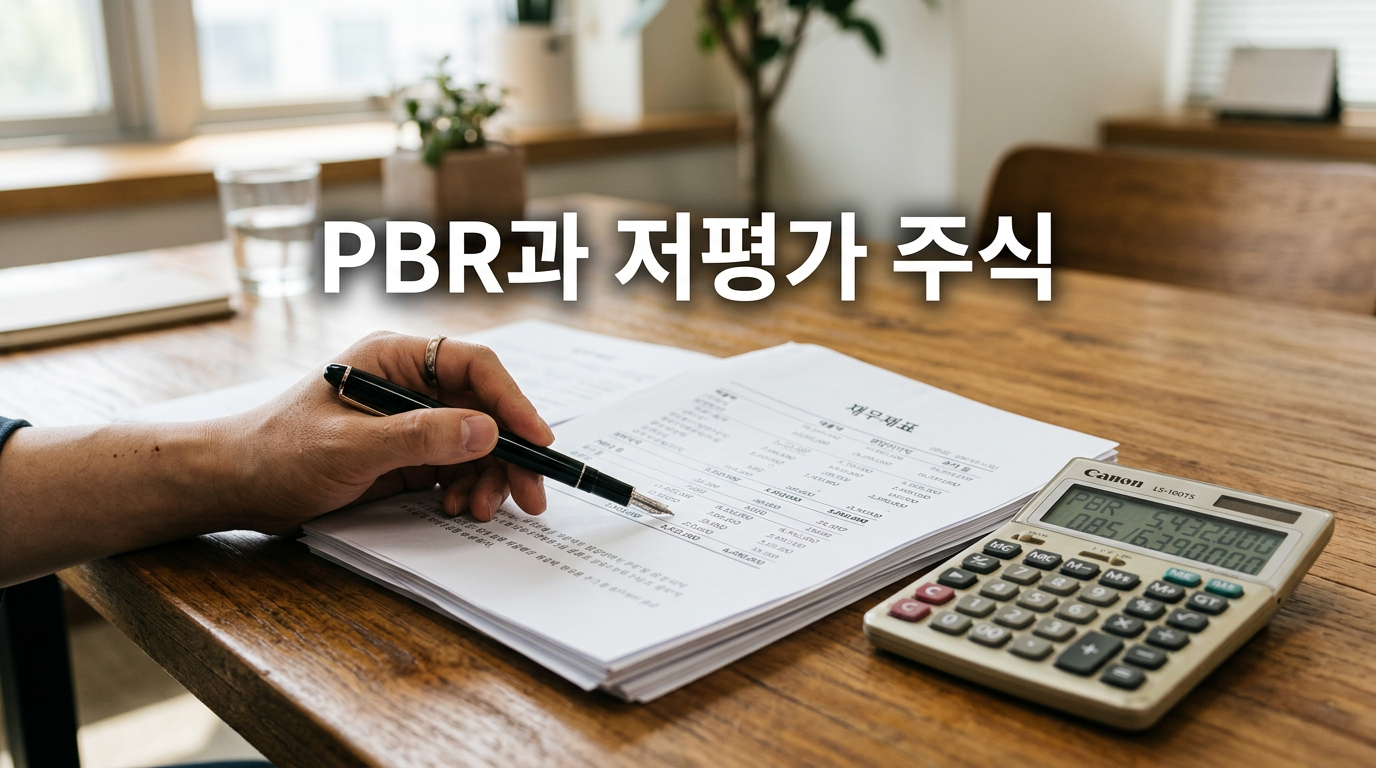 PBR과 저평가 주식을 계산하는 재무제표와 계산기 사진