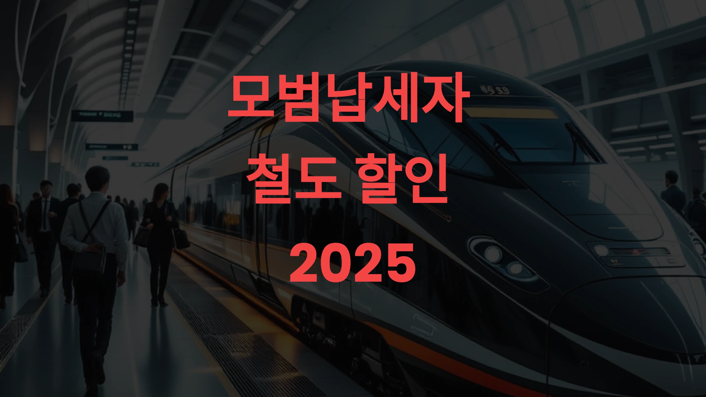 모범납세자 철도 할인 2025 코레일·SRT 혜택 총정리와 이용법 완전 가이드