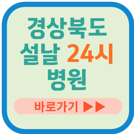 경상북도 설날 24시 병원