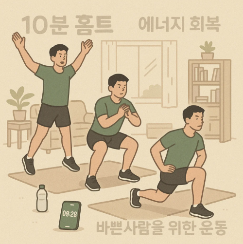 바쁜 직장인을 위한 10분 홈트레이닝 루틴 – 헬스장 없이도 가능한 실천