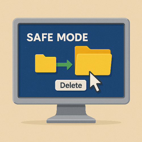 이미지 1. 안전 모드에서의 제거