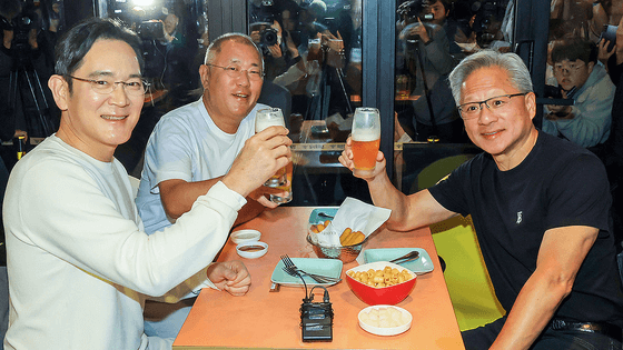 젠슨황과 이재용, 정의선 회장 치맥 회동