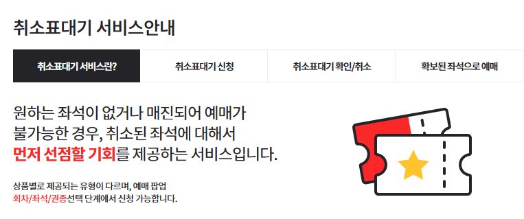 티켓링크 취소표