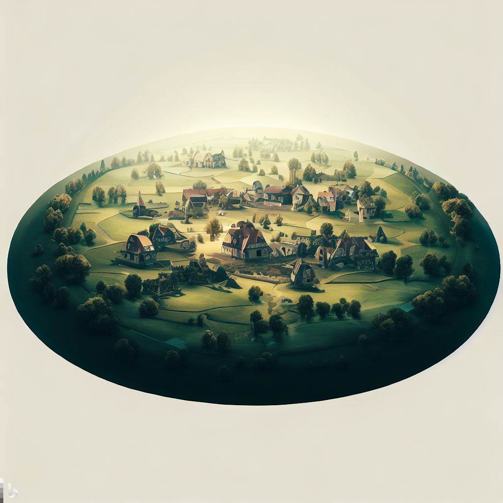 평평한 지구 가상 이미지