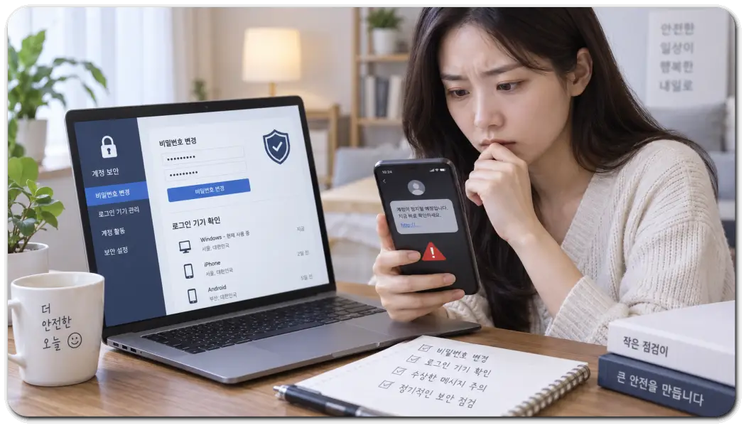 비밀번호-변경과-피싱-문자-점검