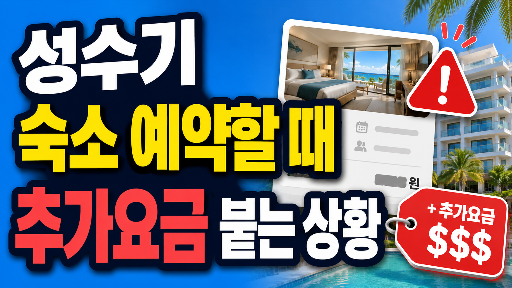 성수기 숙소 예약할 때 추가요금 붙는 상황