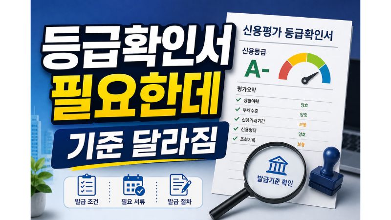 신용 평가 등급 확인서 발급 기준과 확인 절차를 정리한 글