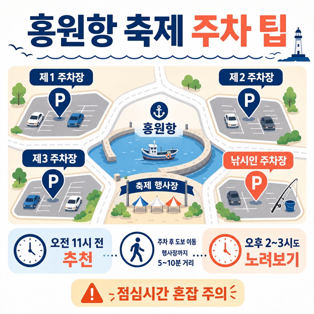 축제장 주차장 위치와 만차 시간대