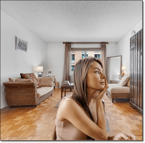 피부염이 있는 여성