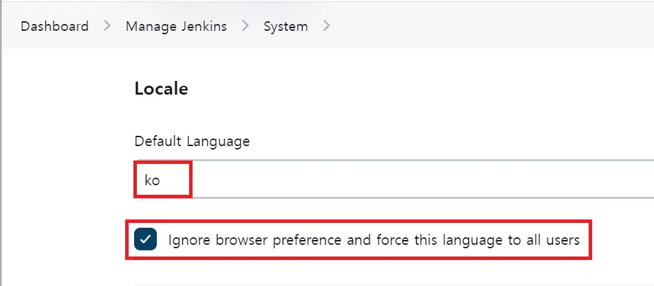Jenkins locale ko 설정