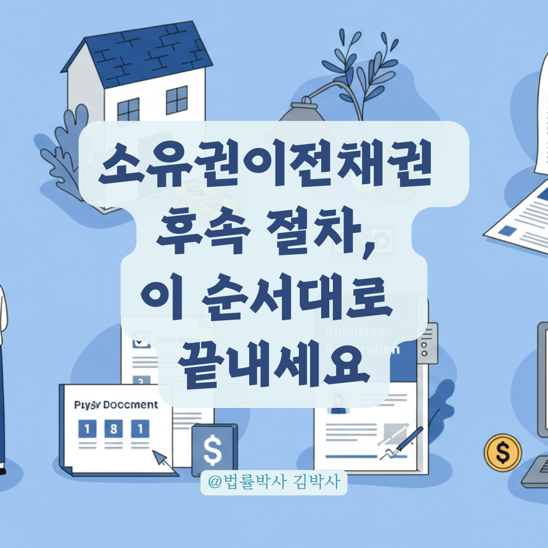 소유권이전채권 구매 후 반드시 알아야 할 후속 절차 총정리.