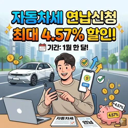 자동차세 연납신청 ❘ 최대 공제 혜택과 위택스 간편 신고 방법 총정리