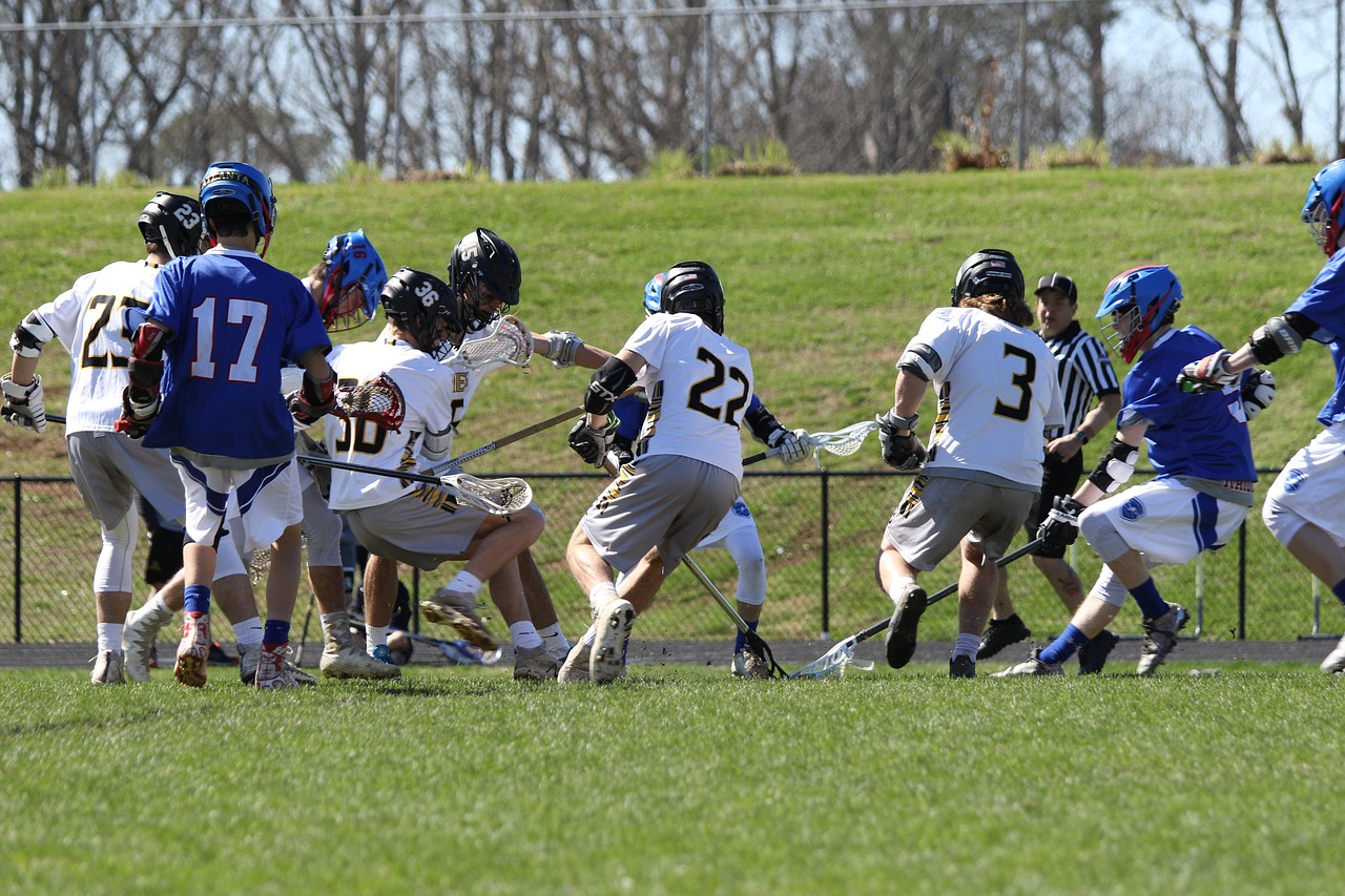스포츠 라크로스 하는 이미지