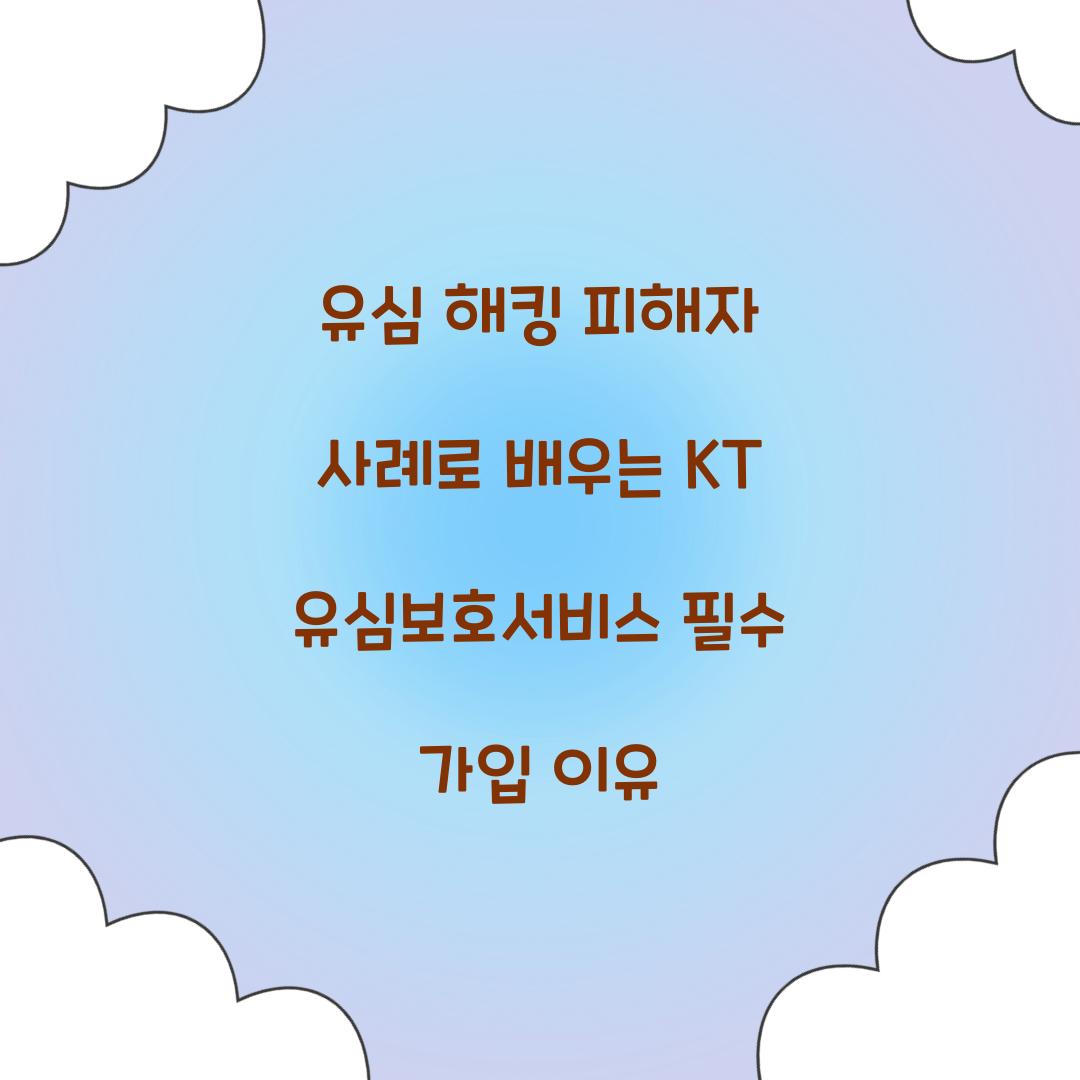 유심 해킹 피해자 사례로 배우는 KT 유심보호서비스 중요성