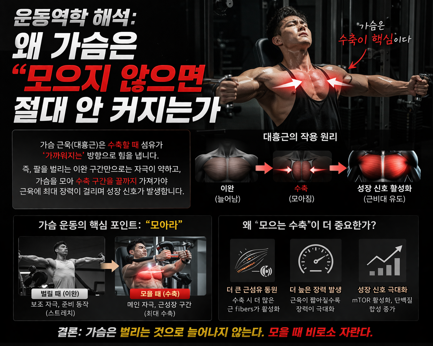 왜 가슴은 “모으지 않으면 절대 안 커지는가”