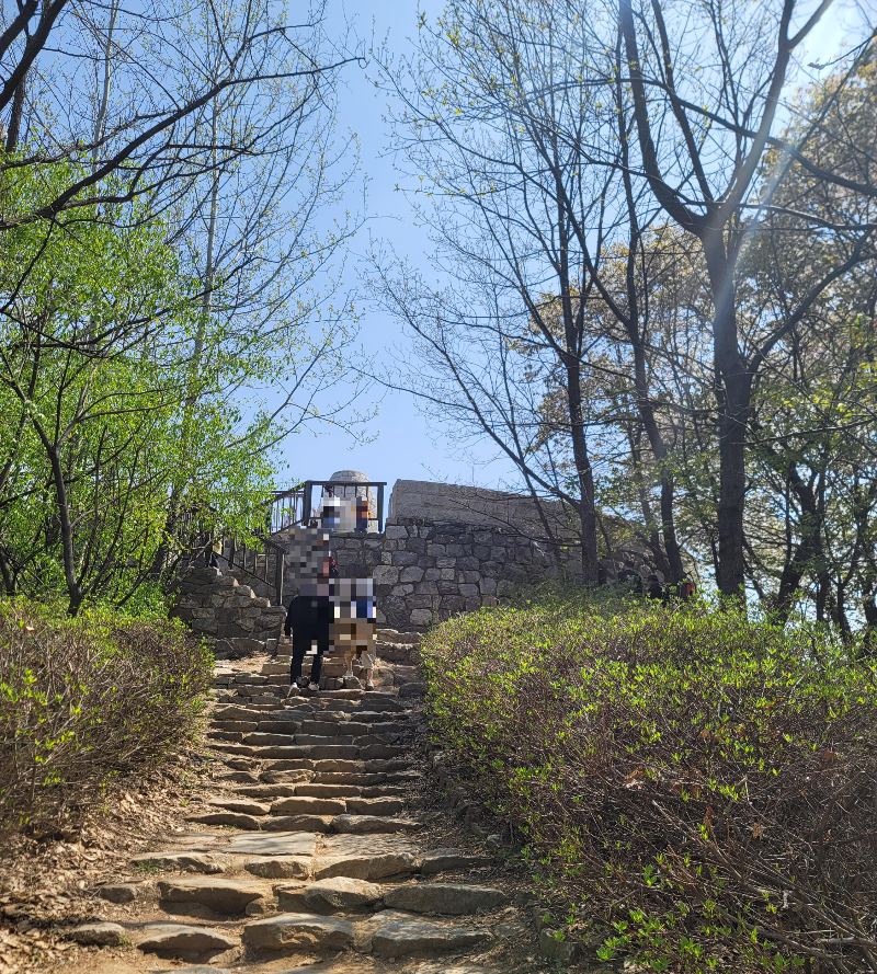 안산 봉수대 올라가는 길
