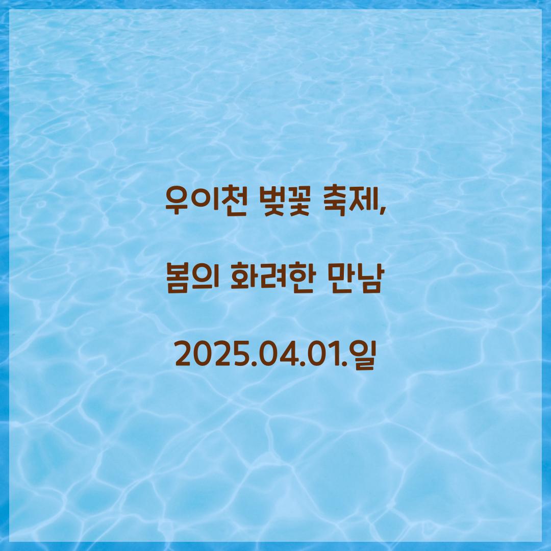 우이천 벚꽃 축제