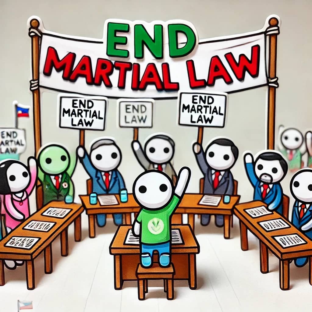 비상계엄 해제 논의 중인 장면