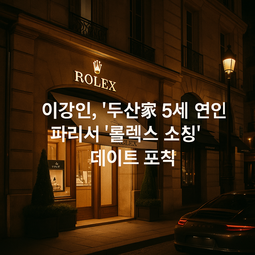 이강인, '두산家 5세' 연인과 파리서 '롤렉스 쇼핑' 데이트 포착
