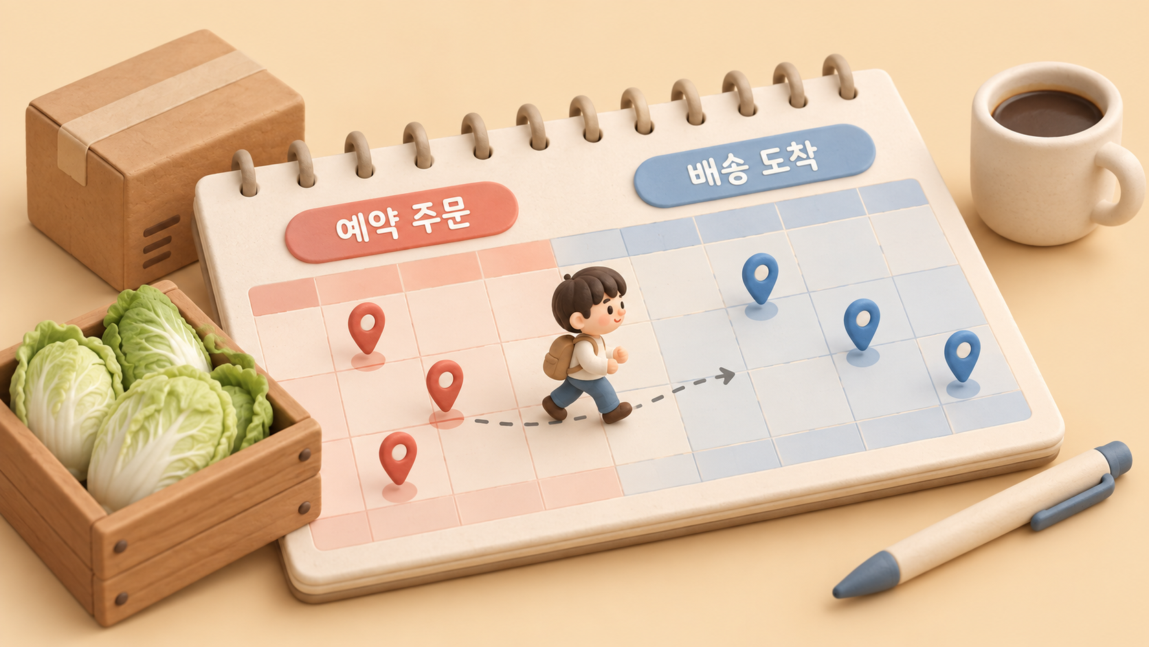 예약과 배송 시기