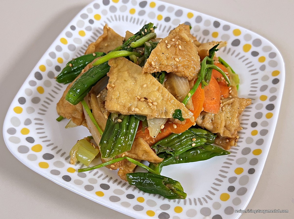 꽈리고추 어묵(오뎅)볶음이 완성된 사진