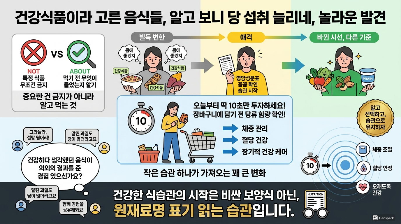 건강한 식습관의 시작은 비싼 건강식품이 아니라 성분표를 읽는 습관입니다.
