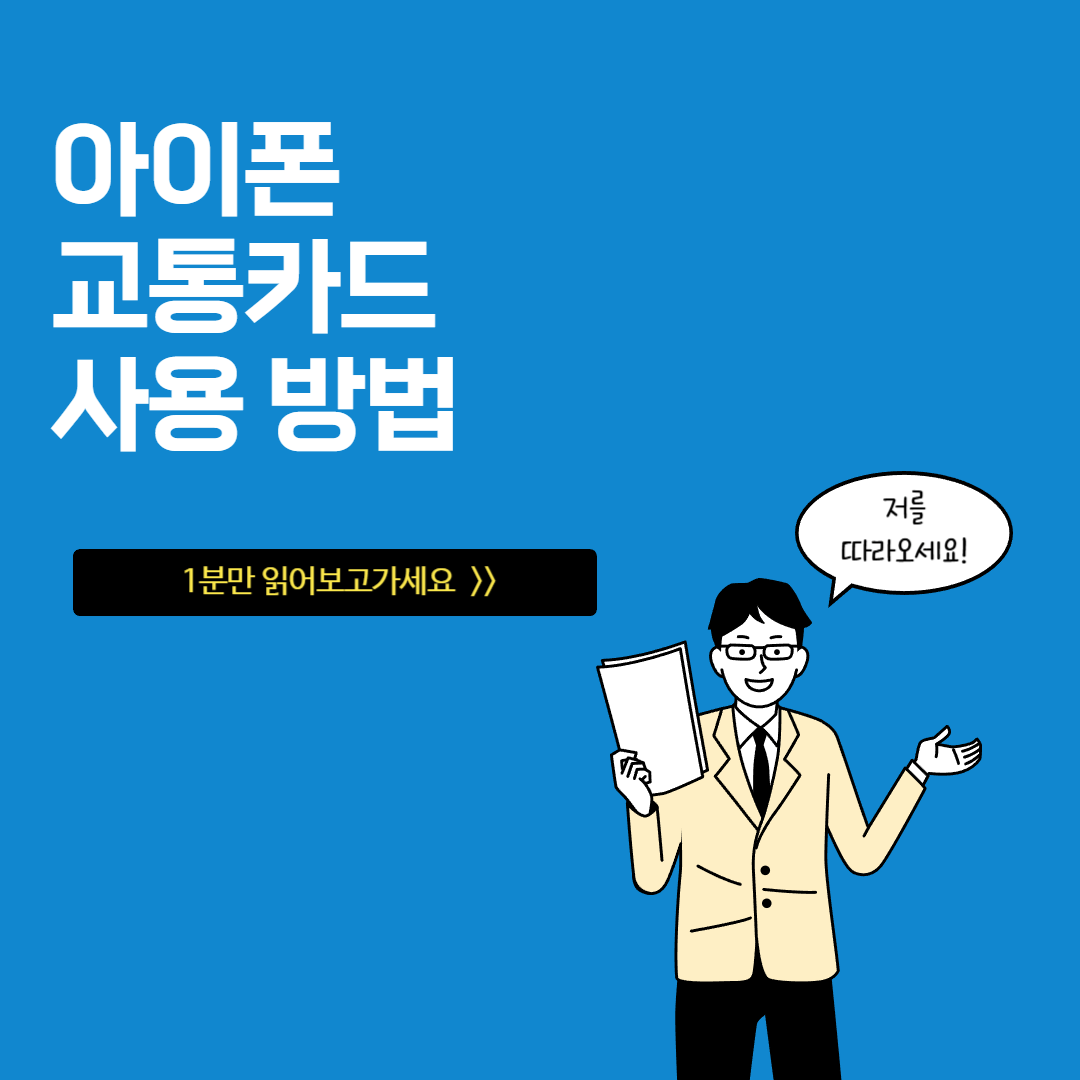 아이폰 교통카드 사용 방법(애플페이 티머니 연동 시작)