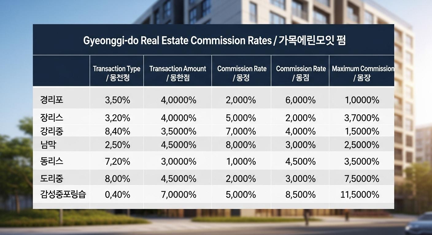 경기도부동산수수료요율