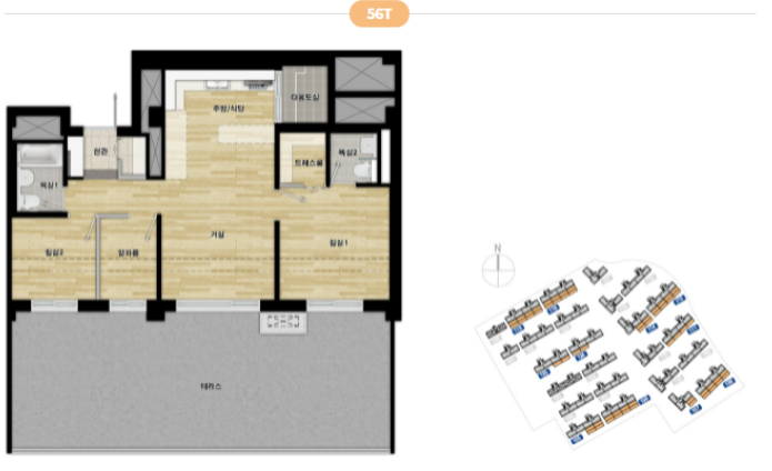 성남복정2구역-56T-평면도