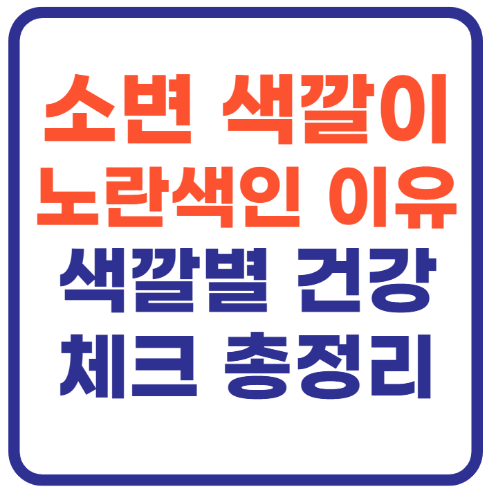 소변 색깔이 노란색인 이유 10가지