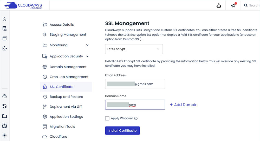 SSL 인증서 설치