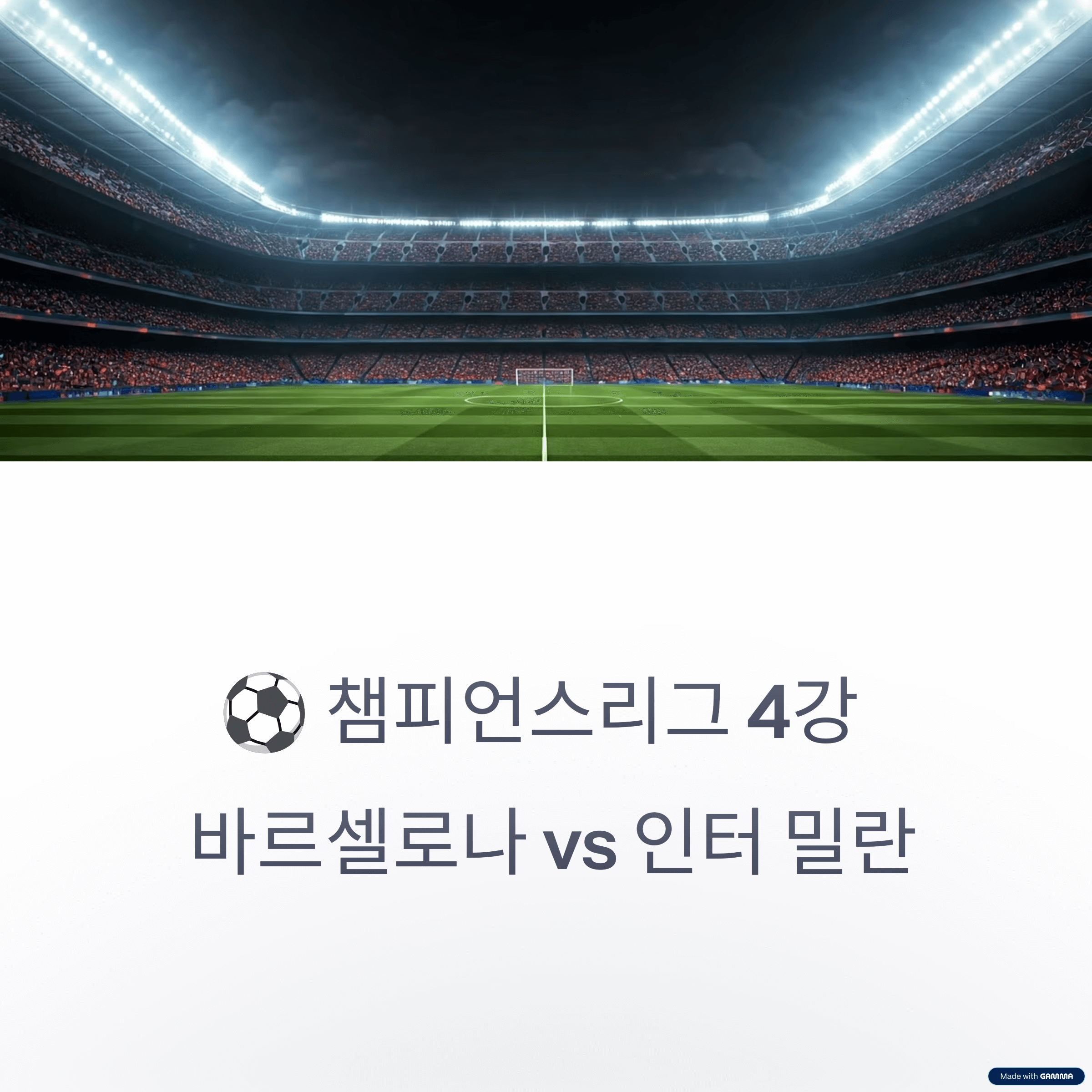 챔피언스리그 4강 2차전: 바르셀로나 vs 인터 밀란