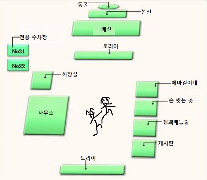 식명궁 내부 지도(한국어)
