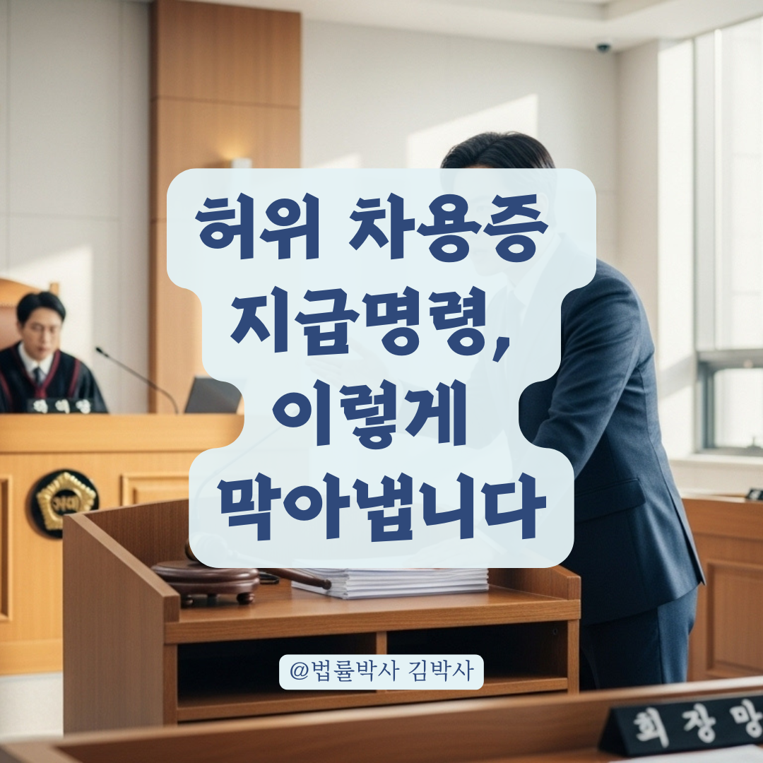 허위 차용증 제출된 지급명령 소송, 준비서면으로 반박하는 현실적 방법.