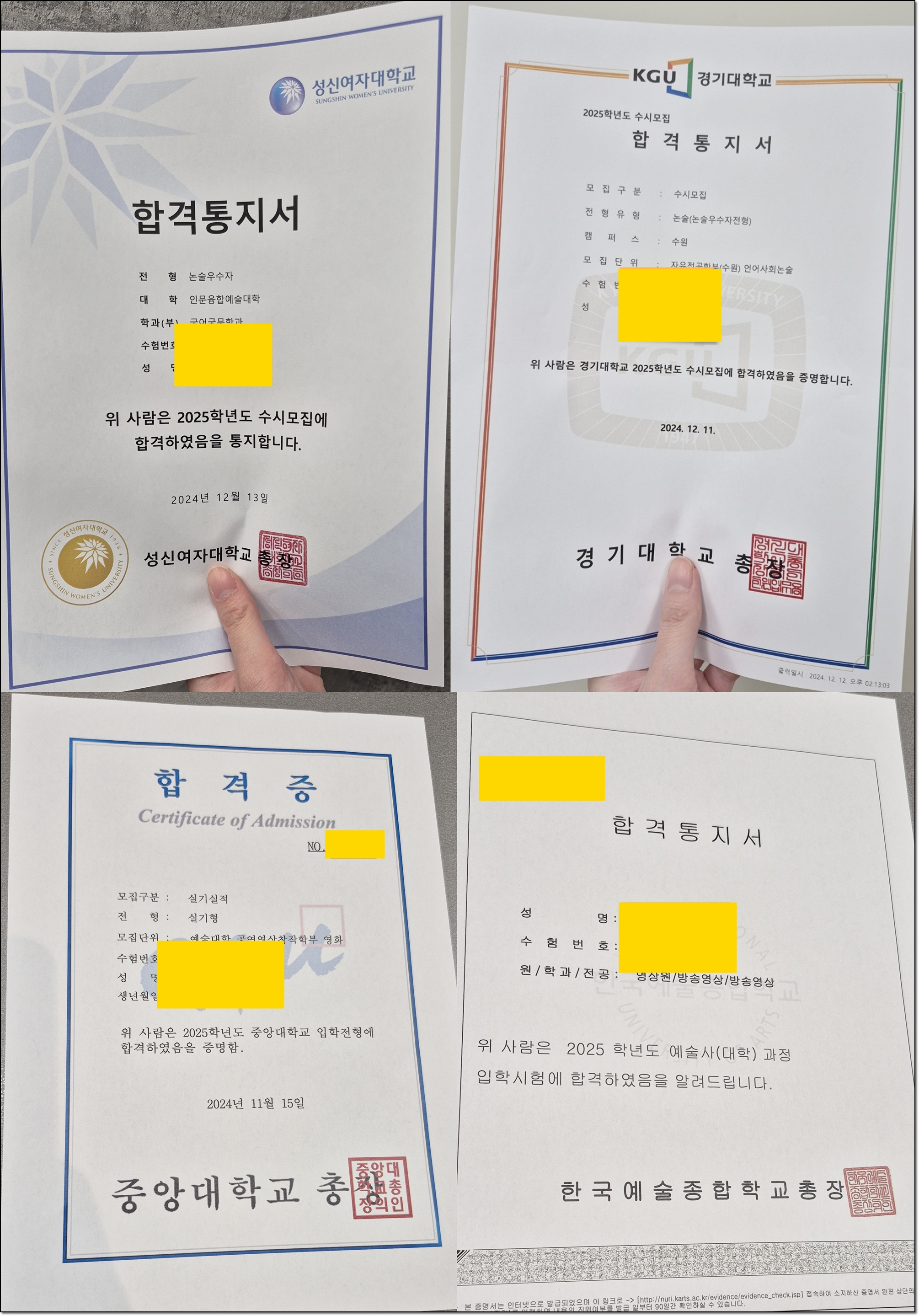 합격 사례 및 입시 전략