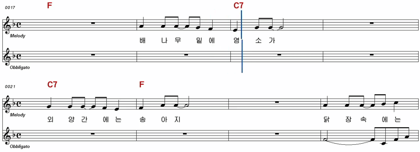 서수남(아리랑 브라더스) 동물농장 악보